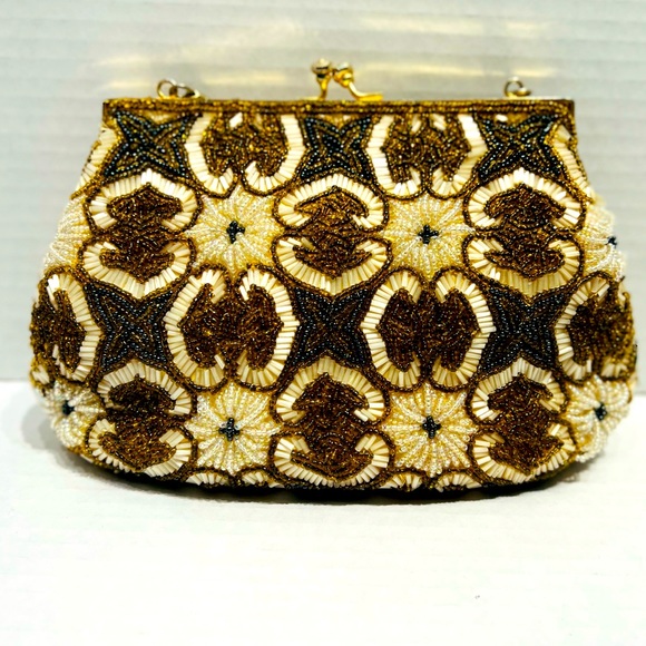 Vintage Unique Frame Bag Antique 30s 40s 50s inspired - Picture 2 of 15